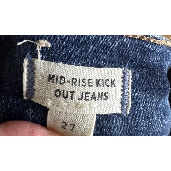 Madewell Mid Rise Kick Out cropped Jeans Womens 27 Bootcut Denim - Picture 7 of 7